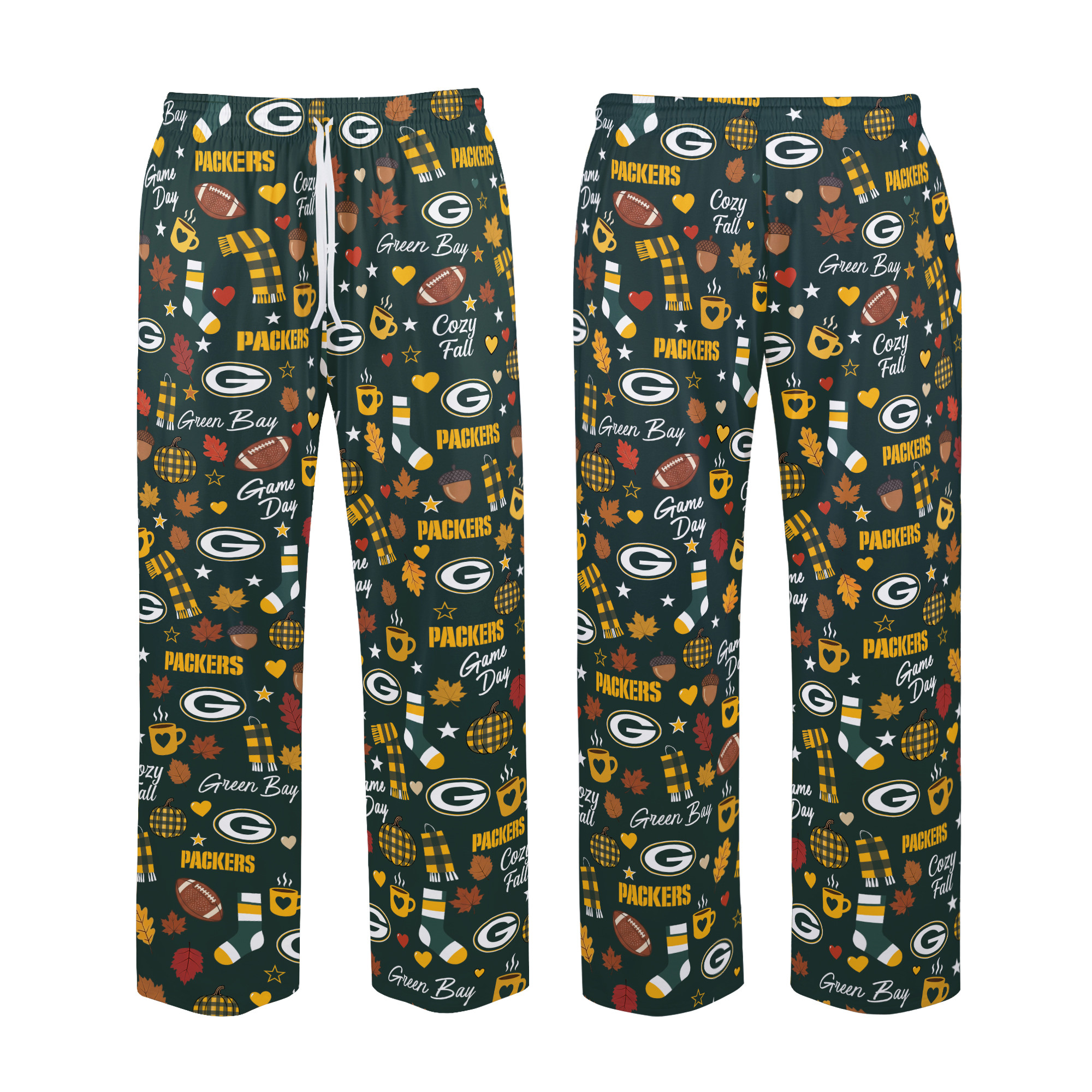 Green Bay Packers Cozy Fall Loose Pajama Pants