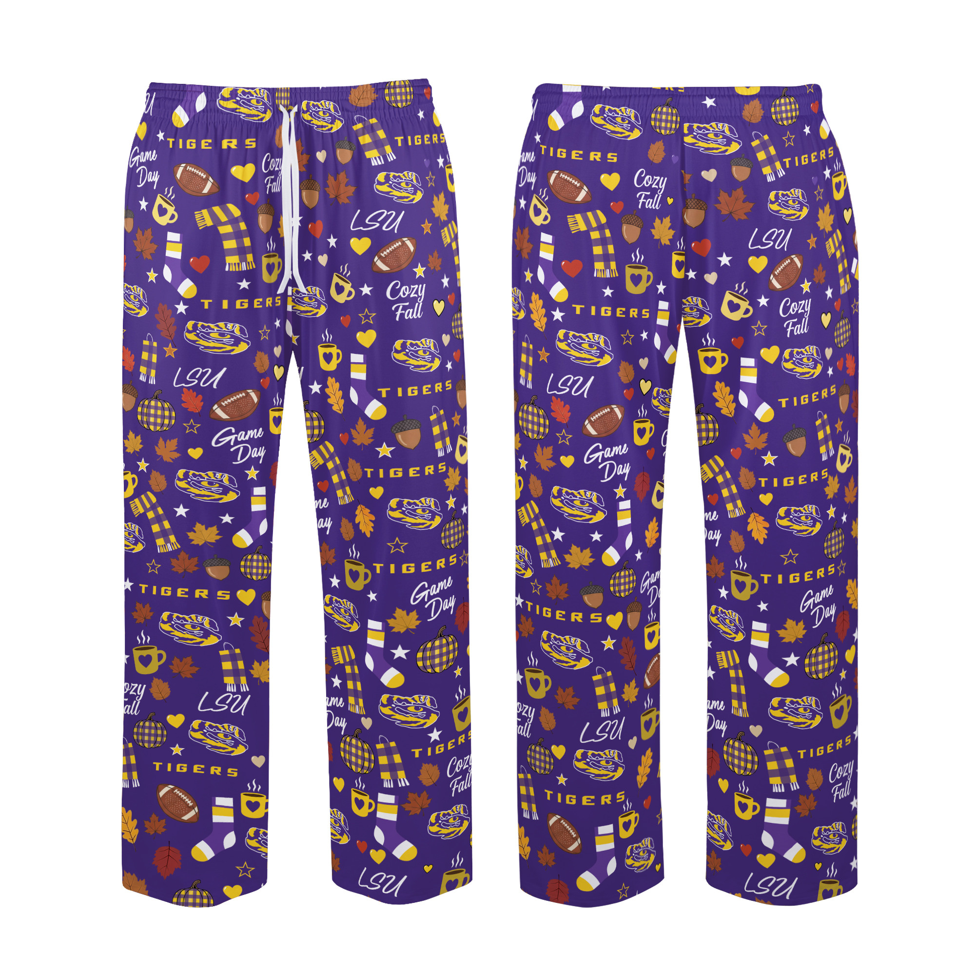 LSU Tigers Cozy Fall Loose Pajama Pants