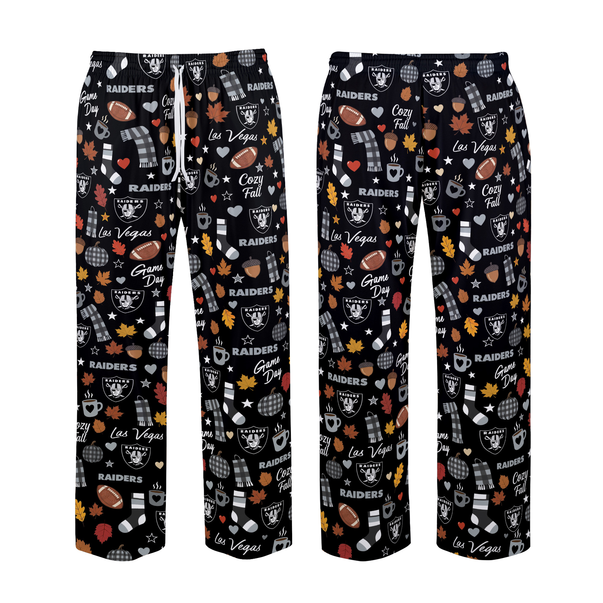 Las Vegas Raiders Cozy Fall Loose Pajama Pants
