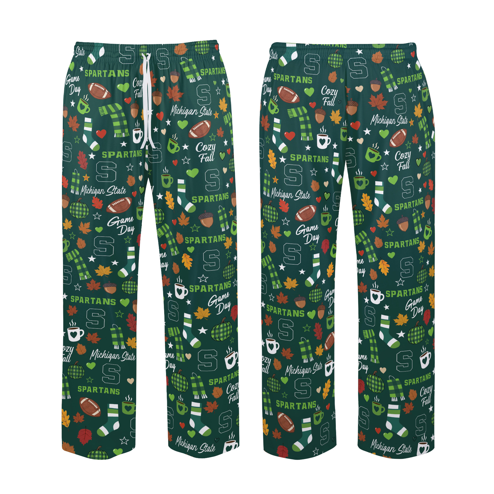 Michigan State Spartans Cozy Fall Loose Pajama Pants