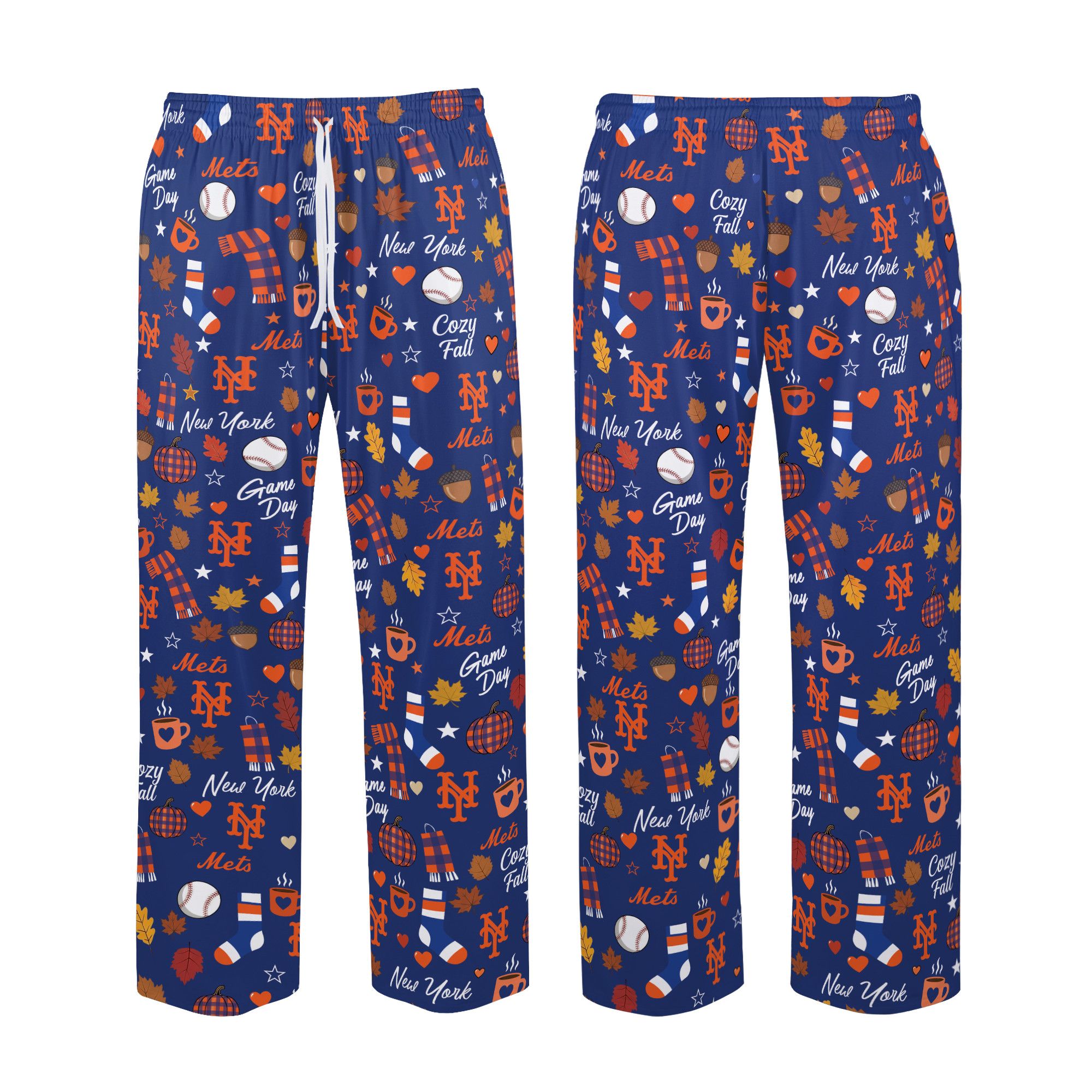 New York Mets Cozy Fall Loose Pajama Pants