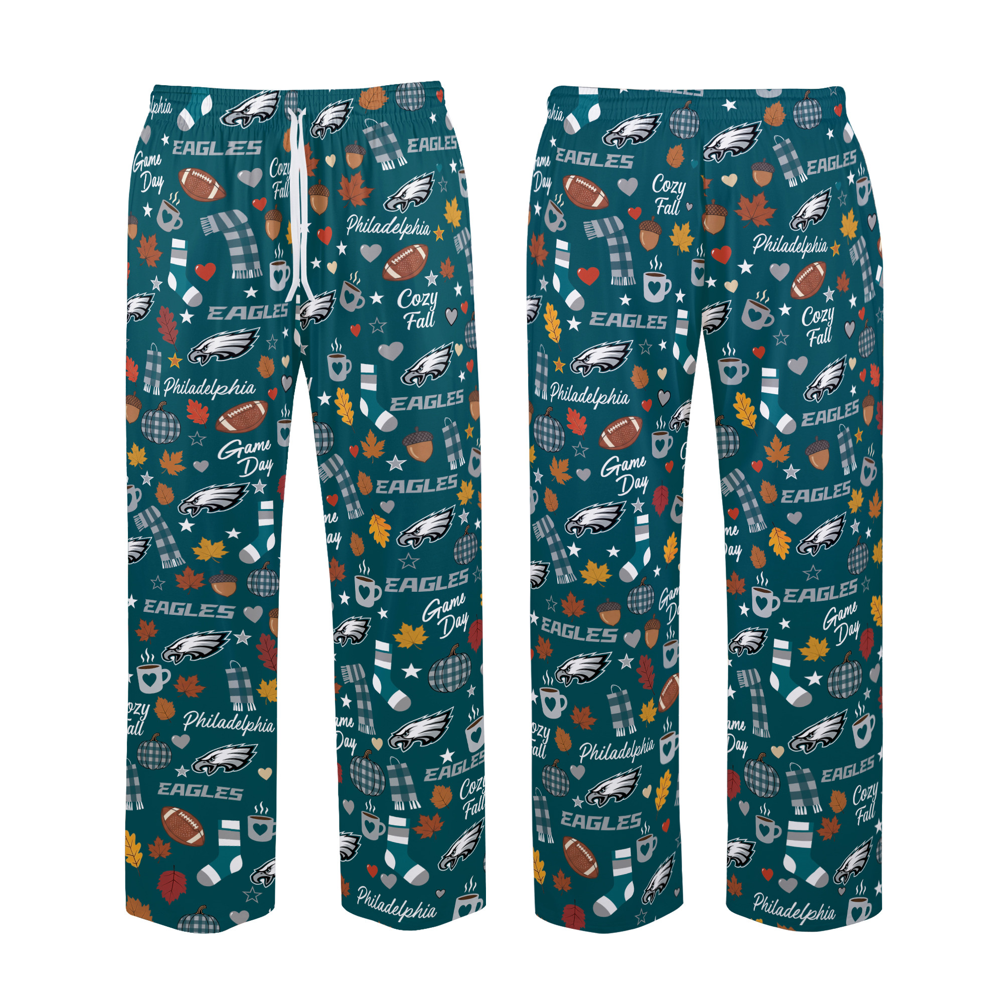 Philadelphia Eagles Cozy Fall Loose Pajama Pants