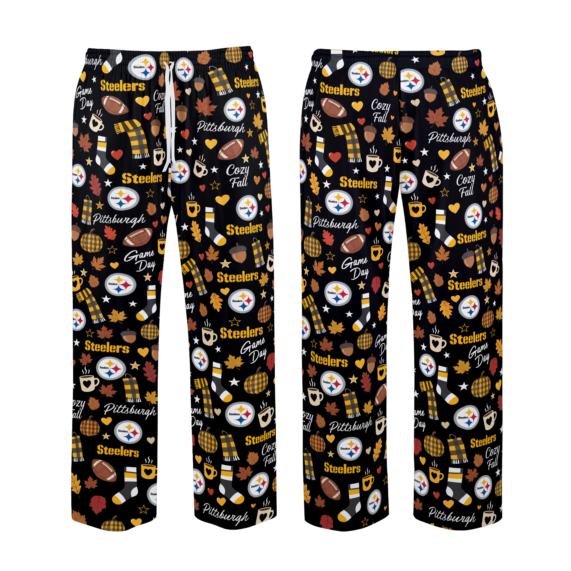 Pittsburgh Steelers Cozy Fall Loose Pajama Pants