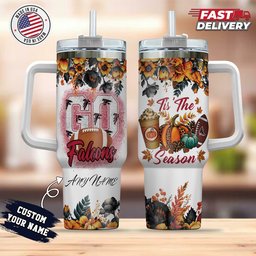 Atlanta Falcons Tis The Season Personalized 40oz Tumbler