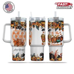 Clemson Tigers Tis The Season Personalized 40oz Tumbler
