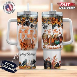 Clemson Tigers Tis The Season Personalized 40oz Tumbler