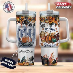 Dallas Cowboys Tis The Season Personalized 40oz Tumbler