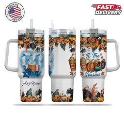 Detroit Lions Tis The Season Personalized 40oz Tumbler
