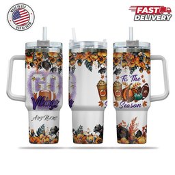 Minnesota Vikings Tis The Season Personalized 40oz Tumbler