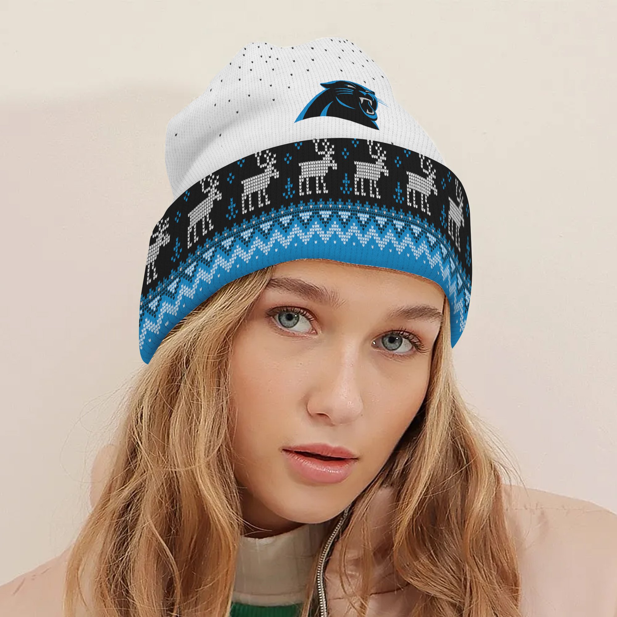 Carolina Panthers Light Up Season Beanie Hat