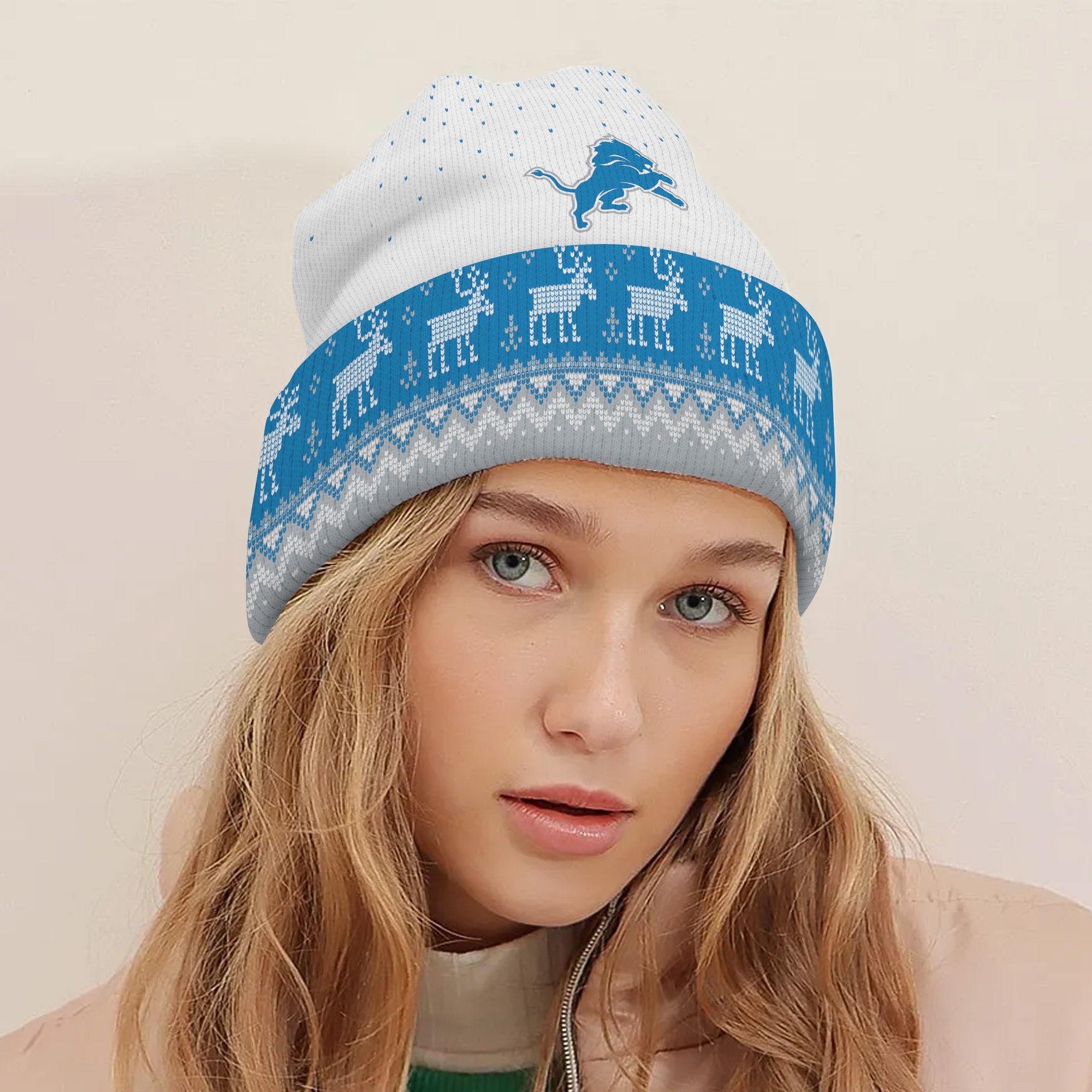 Detroit Lions Light Up Season Beanie Hat