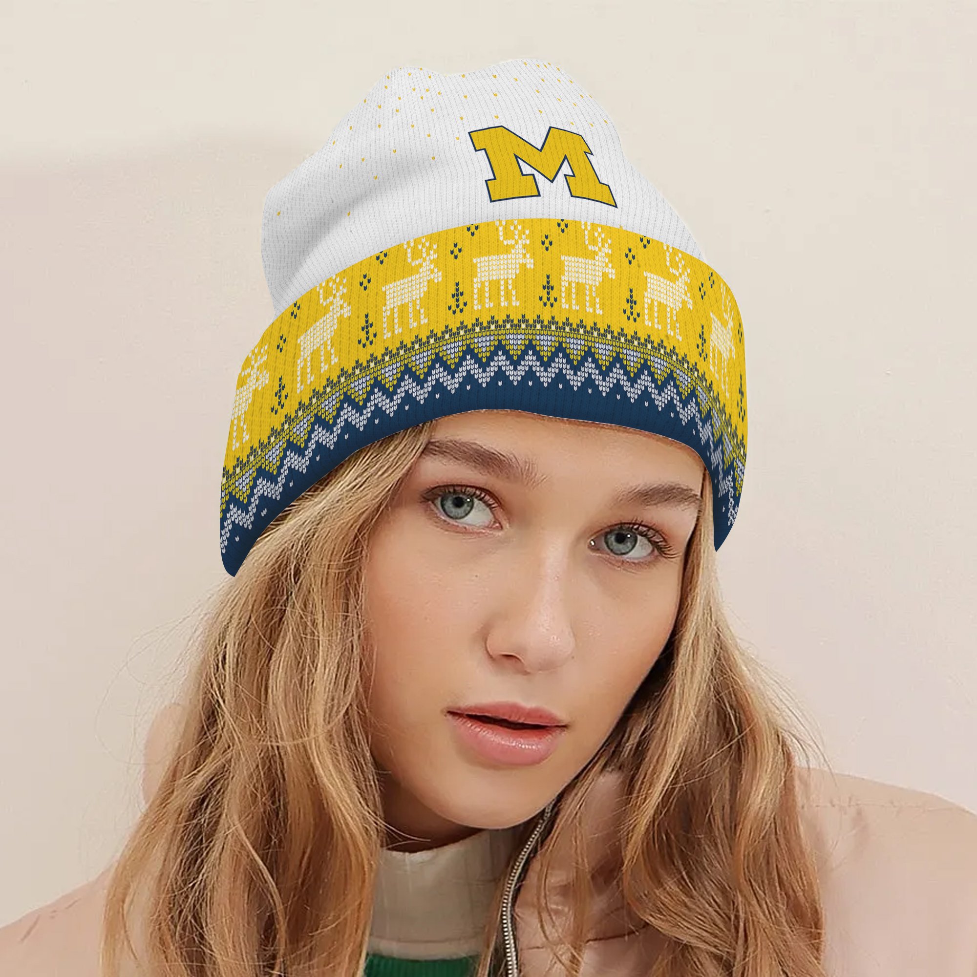 Michigan Wolverines Light Up Season Beanie Hat
