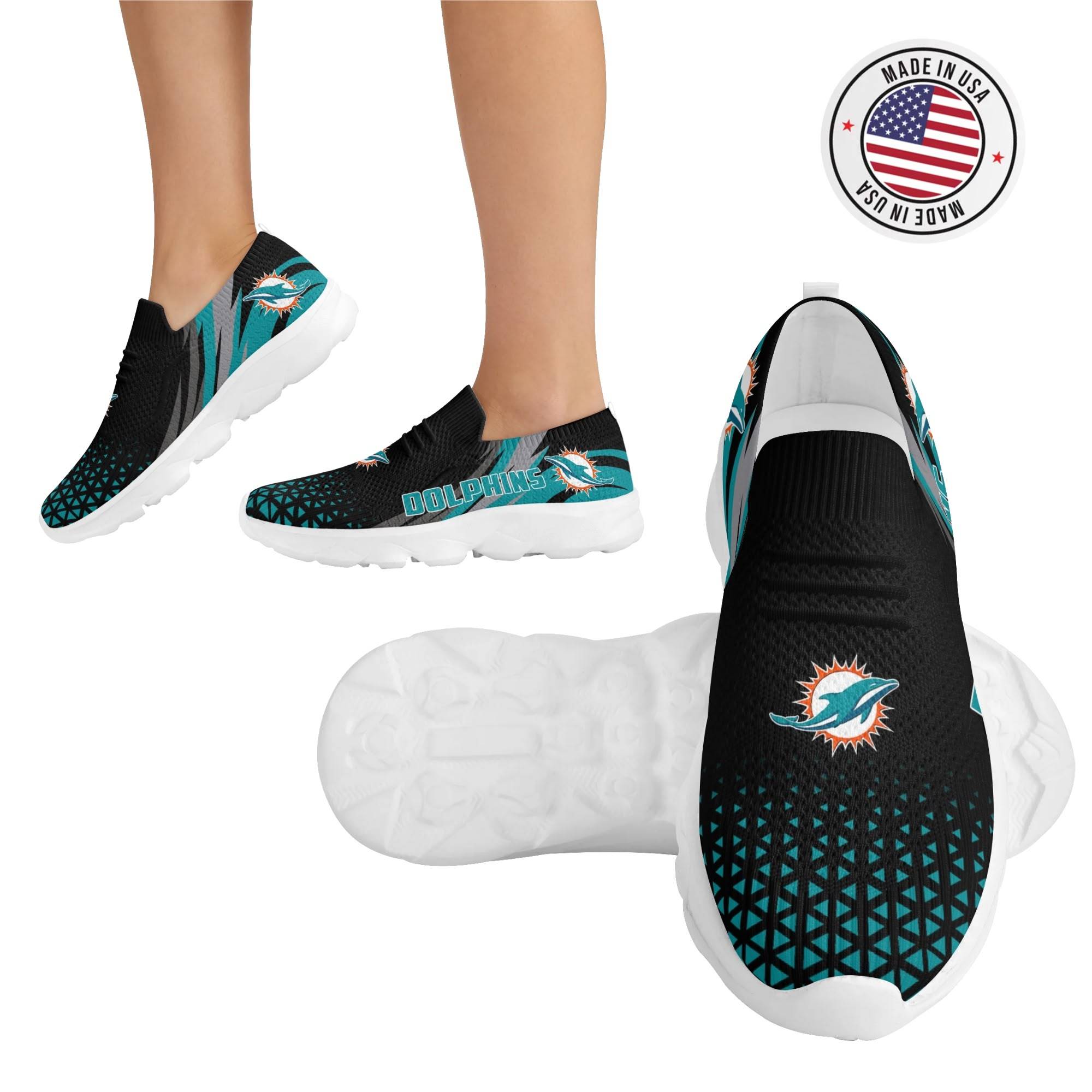 Miami Dolphins Lightweight Adult Sport Shoes