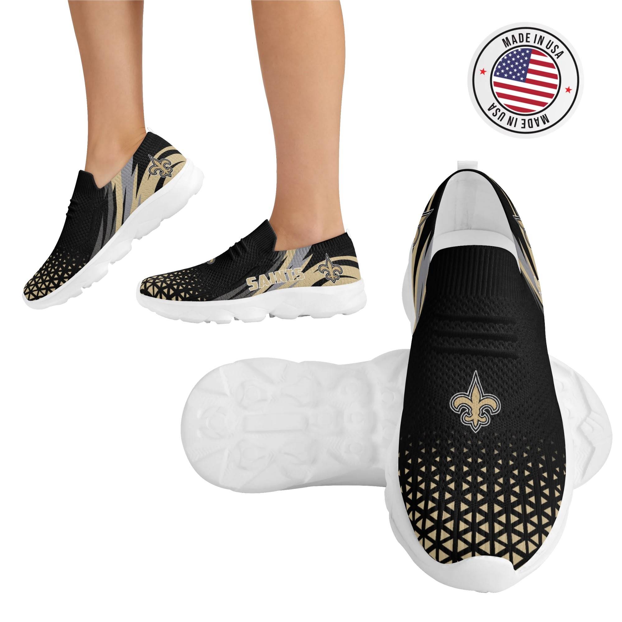 New Orleans Saints Lightweight Adult Sport Shoes