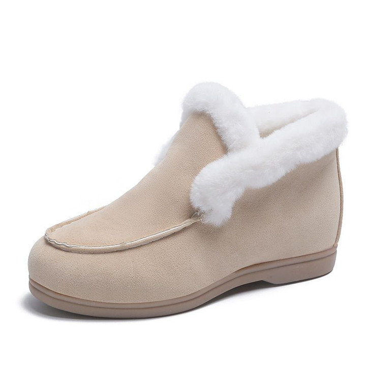 This Is A Limited Version - 70% OFF | Suede-leather Boots Fur Shoes Warm