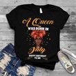 Girl A Queen Was Born In July Happy Brithday To Me T Shirt Black Size S-5XL for Mens, Womens