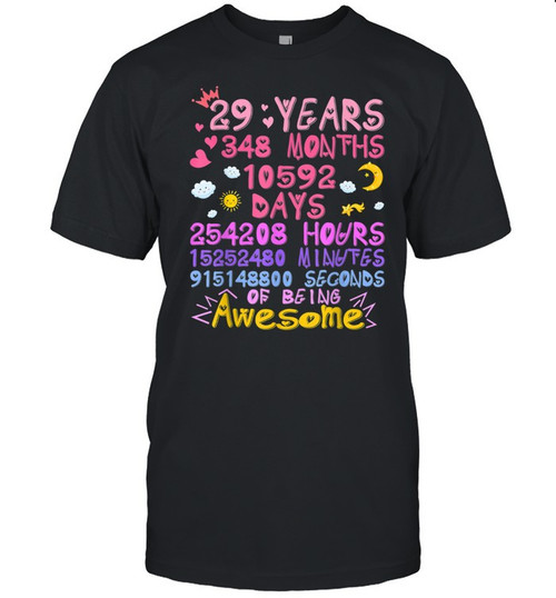 Awesome 29 Years Old 29th Birthday Dad Mom Family shirt, hoodie, sweater, tshirt