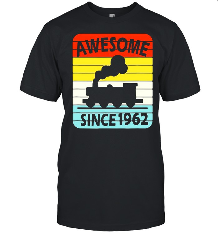 59th Birthday Train Awesome Since 1962 Age 59 Vintage T-shirt, hoodie, sweater, tshirt