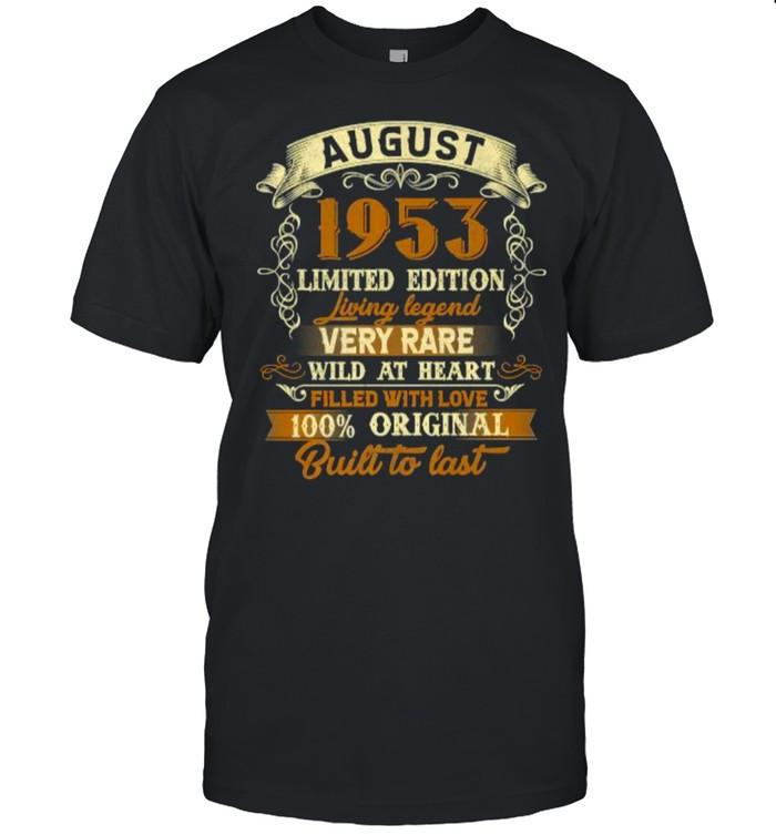 Born In August 1953 Vintage 68th Birthday Gift 68 Year Old Premium T-Shirt, hoodie, sweater, tshirt