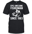 Mens Epic Awesome Fisherman Since 1983 38th Birthday Shirt shirt, hoodie, sweater, tshirt