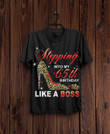 Stepping Into My 65th Birthday Like A Boss Unisex T shirt Hoodie All Color Plus Size Up To 5xl