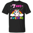 Birthday Unicorn 7 And Awesome Cute 7th Birthday Party Kids 7 Year Old Unicorn Lover Gifts