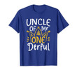 Mens Uncle of Mr Onederful 1st Birthday Party Matching Family T-Shirt