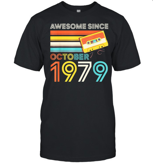 Awesome Since October 1979 42Th Birthday 42 Year Old shirt, hoodie, sweater, tshirt, clothing