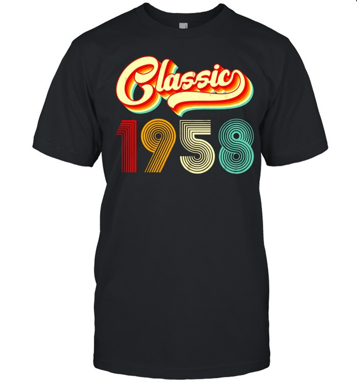 Classic 1958 64th Birthday Retro Vintage 64 Year Old shirt, hoodie, sweater, tshirt