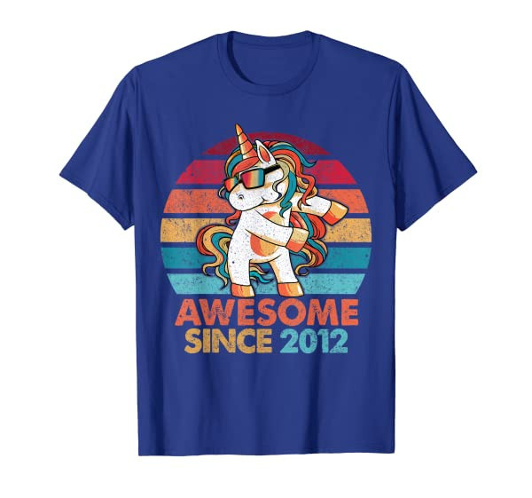 9 Years Old Unicorn Flossing 9th Birthday Vintage Unicorn T-Shirt