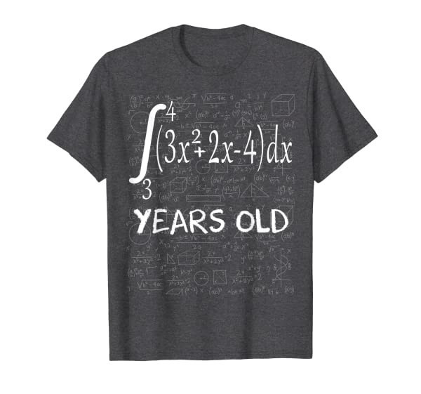 Funny Math Geek Integral Calculus 40th Birthday 40 Years Old T-Shirt