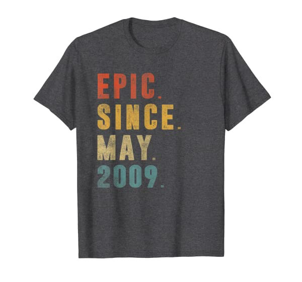 Funny Epic Since May 2009 12th Birthday 12 Year Old Tees T-Shirt