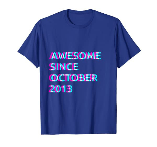 8th Birthday 8 Years Old Awesome Since October 2013 T-Shirt