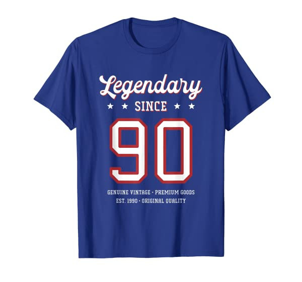 30th Birthday Gift Legendary Since 1990 T-Shirt
