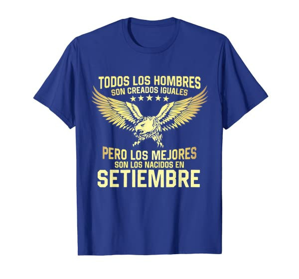 Mens Birthday Gift in Spanish Los Mejores nacen en September T-Shirt