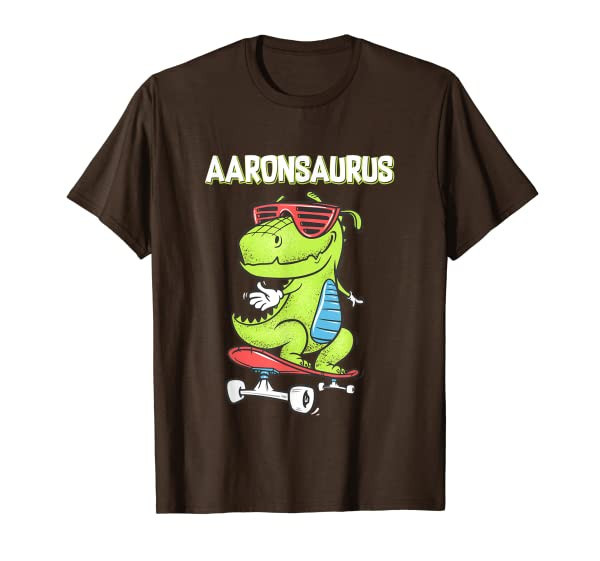 AARONSAURUS shirt name birthday gift dinosaur t rex