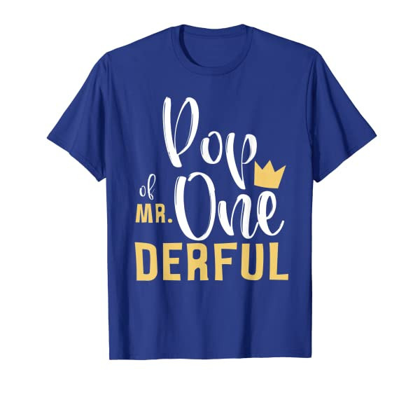 Mens Pop of Mr Onederful 1st Birthday First One-Derful Matching T-Shirt