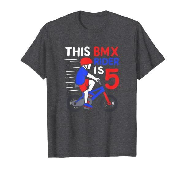 This BMX Rider Is 5 Funny 5th Birthday Kid BMXer Apparel T-Shirt