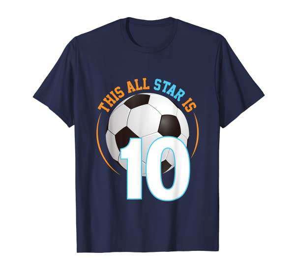 This All Star is 10 Birthday Soccer T-Shirt for 10 Year Old