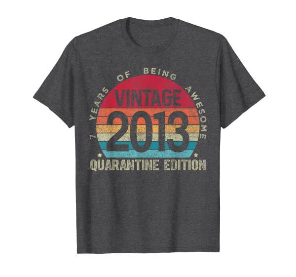 7th Birthday Retro Limited Edition 2013 Quarantine Birthday T-Shirt