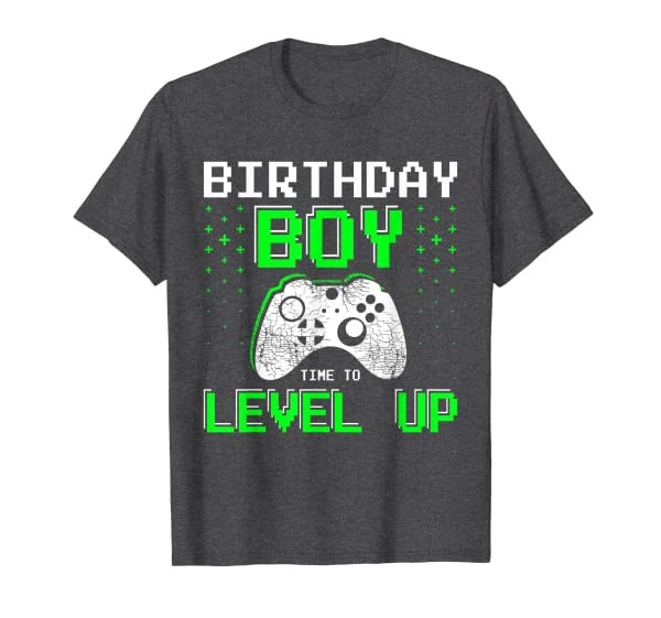 Gamer Gifts for Teen Boys - Level Up Birthday Tee Video Game T-Shirt