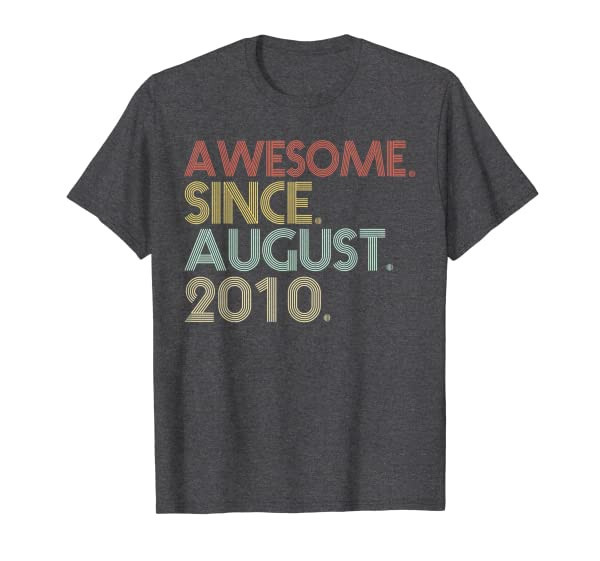 11th Birthday - 11 Years Old Awesome Since August 2010 Youth T-Shirt