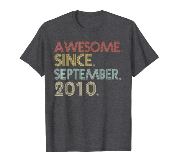 11th Birthday - 11 Years Old Awesome Since September 2010 T-Shirt
