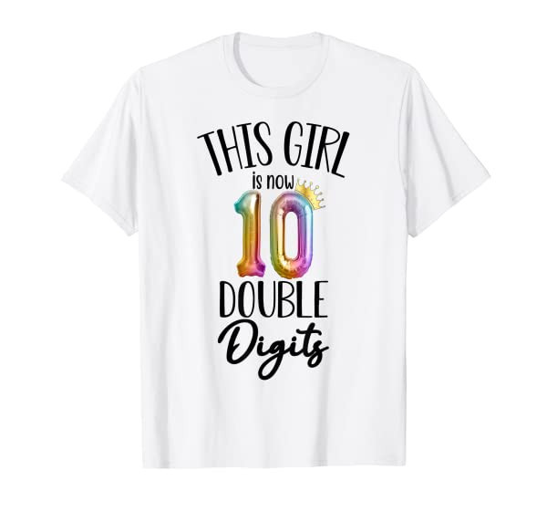 Ten Birthday Double Digits 10th Birthday Outfit Ten Bday T-Shirt