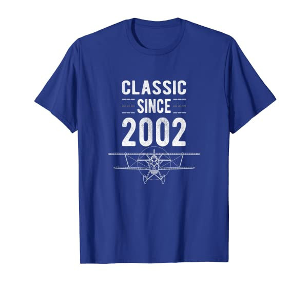 Mens Classic 2002 Shirt Airplane Aircraft 19th Birthday Gifts Men T-Shirt