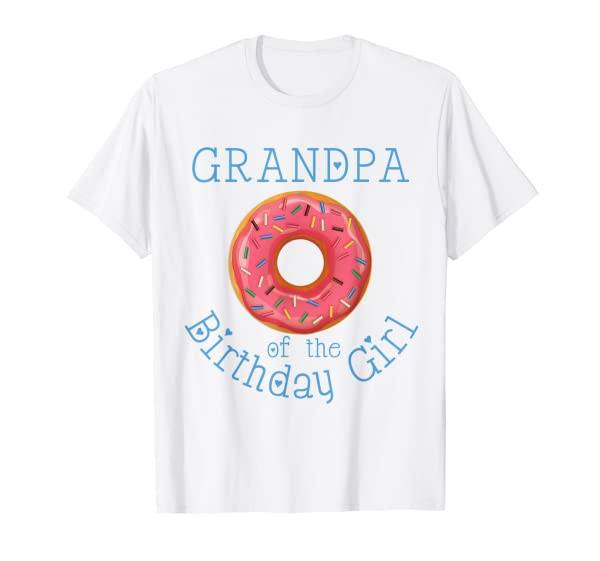 Mens Family Donut Birthday Shirt Grandpa of the Birthday Girl T-Shirt