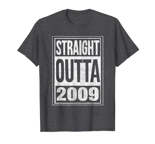 Straight Outta 2009 Funny 11th Birthday Celebration Apparel T-Shirt