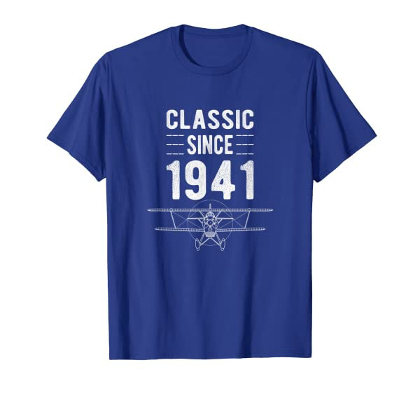 Mens Classic 1941 Shirt Airplane Aircraft 80th Birthday Gifts Men T-Shirt