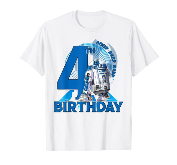 Star Wars R2-D2 Boop Beep Beep 4th Birthday T-Shirt