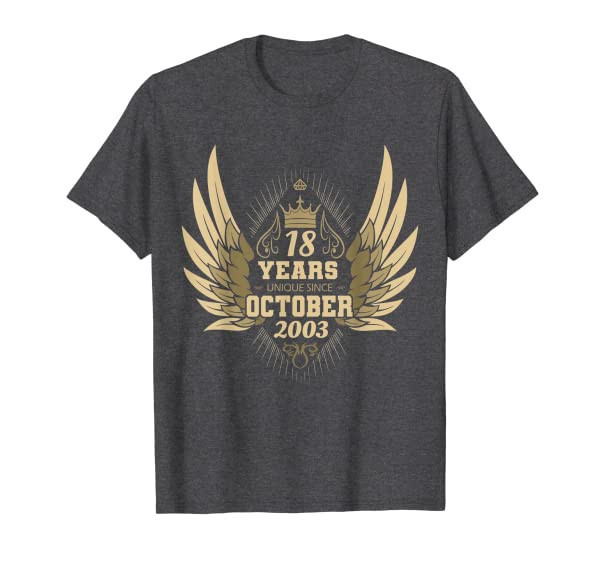18th birthday October 2003 gift ideas T-Shirt